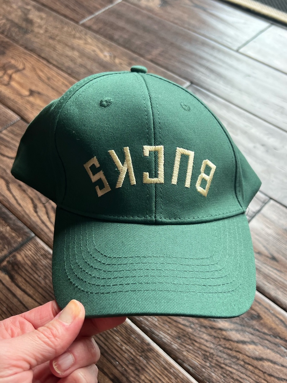 Green 'BUCKS' Embroidered Baseball Cap